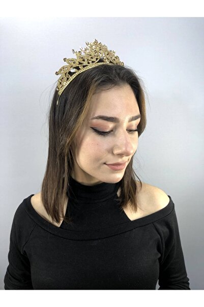Bride Aksesuar Dünyası Coroană de mireasă și henna model Arven, culoare aurie...