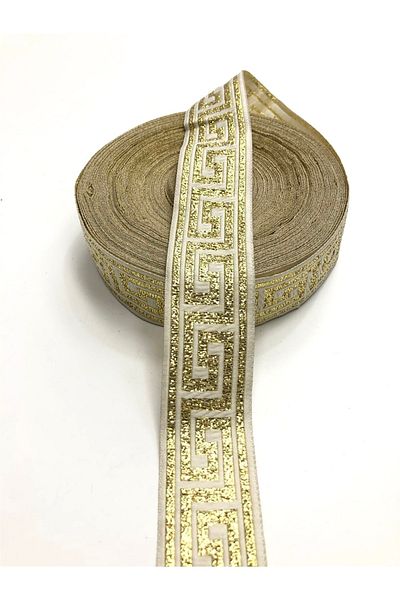 Bride Aksesuar Dünyası Yellow Glitter Printed Ribbon 3.5 cm – Ribbon