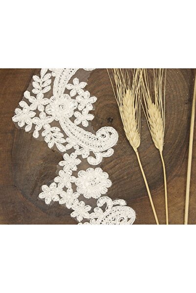 Bride Aksesuar Dünyası Guipure franțuzesc alb murdar 2422 – Panglică decorativă