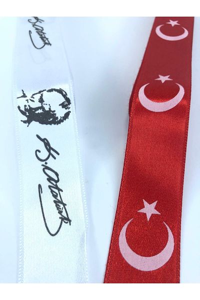 Bride Aksesuar Dünyası Ataturk Moon Star Satin Ribbon – Ribbon – Ribbon
