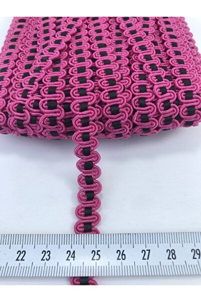 Bride Aksesuar Dünyası 5 metri Fuchsia Negru în carouri Water Stone – Bandă d...