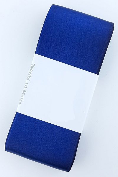 Bride Aksesuar Dünyası Μπλε Navy Satin Κορδέλα 1 μέτρο πλάτος 6 cm – Κορδέλα – Κορδέλα