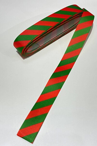 GELD شريط عيد الميلاد مخطط باللون الأخضر والأحمر – شريط – شريط