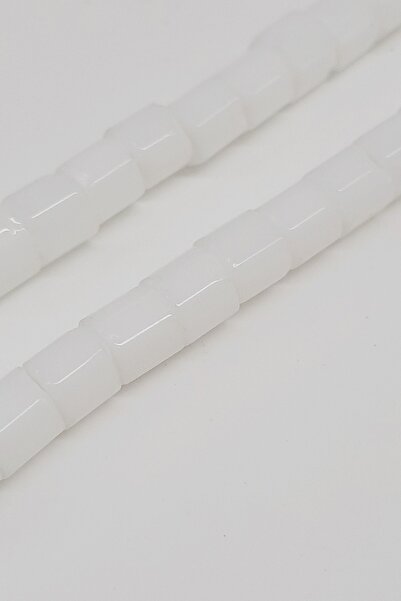 Bride Aksesuar Dünyası Бял цилиндър лъскава мънисто – Мънисто