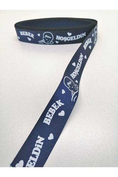 GELD Navy Blue Nice In Baby Themed Grosgrain Κορδέλα 2,5 cm 1 μέτρο – Κορδέλα – Κορδέλα