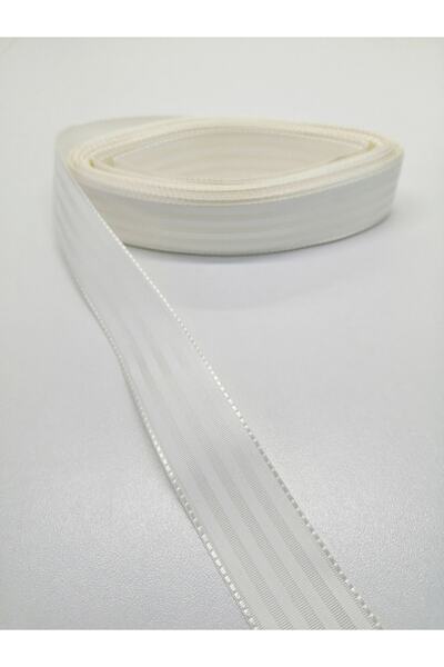 Bride Aksesuar Dünyası Crem cu dungi Panglică din tafta 2.5 cm 1 metru – Pang...