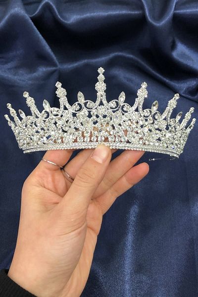 Bride Aksesuar Dünyası Coroana de mireasă cu pietre argintii model Zrend – Coroană – Coroană