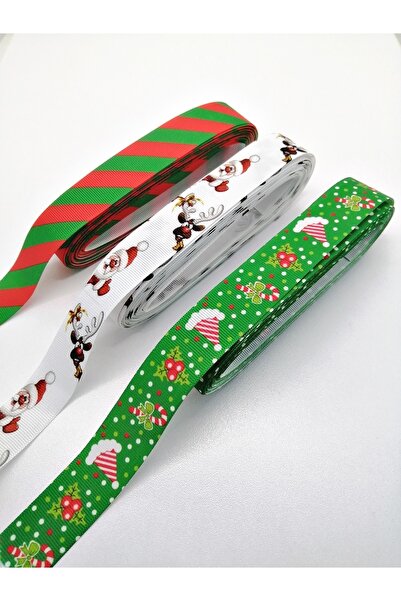 Bride Aksesuar Dünyası Кольоровий новорічний набір стрічок 3 – Стрічка – Стрічка