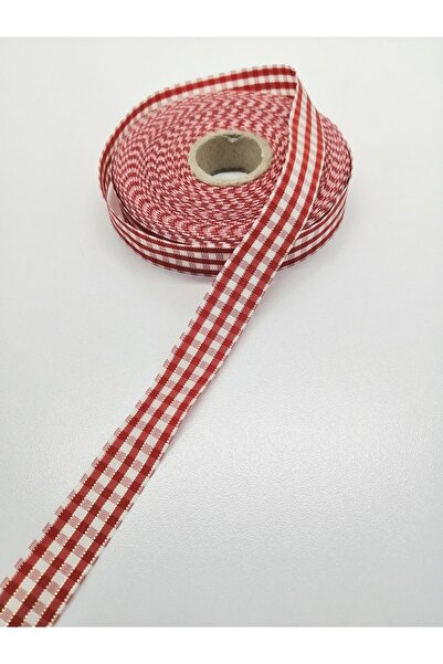 Bride Aksesuar Dünyası Panglică Tafta Roșie în carouri 1,5 Cm 2 Metri – Pangl...