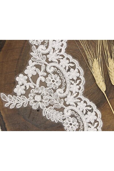 Bride Aksesuar Dünyası Accesoriu Panglică Decorativă Guipure Franțuzesc Alb 0...