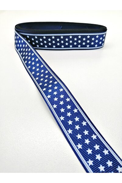 Bride Aksesuar Dünyası Panglică Grosgrain Starry Bleumarin 2,5 Cm 2 Metri – P...