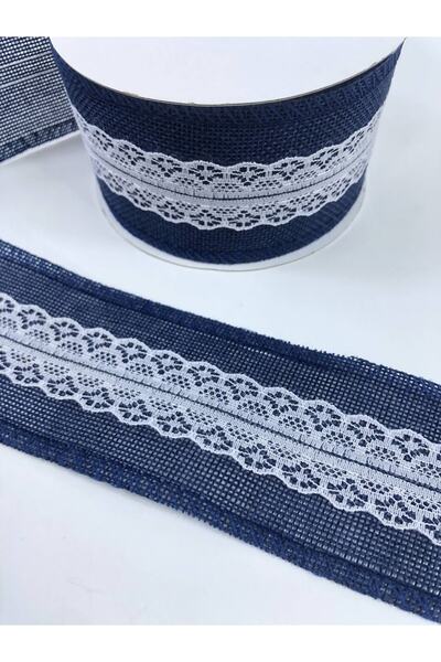 Bride Aksesuar Dünyası Mornarsko plava srednja Čipka široka Lan traka – traka