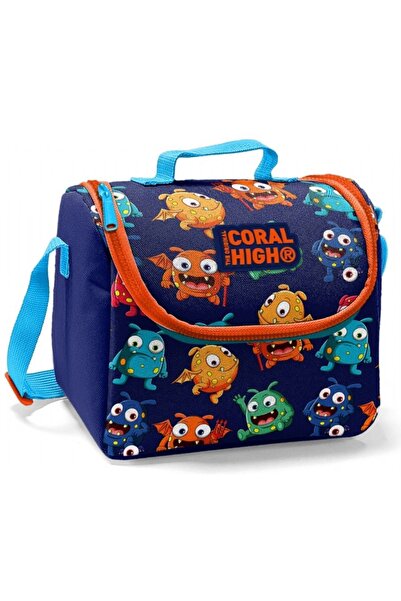 Coral High Navy Blue Monsters Štampano Thermos Nutrition Torba - Dečak