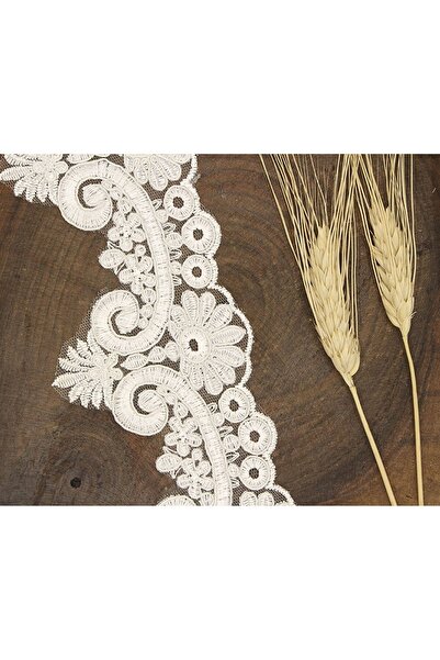 FdayAksesuar Διακοσμητική Κορδέλα Αξεσουάρ σε απόχρωση Off-White French Guipu...