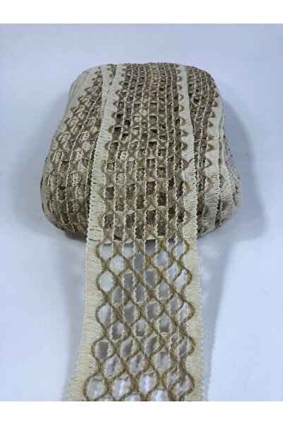 FdayAksesuar Διακοσμητική Κορδέλα Αξεσουάρ Κρεμ Ψάθινη Τετράγωνη Λεπτομερής Φ...