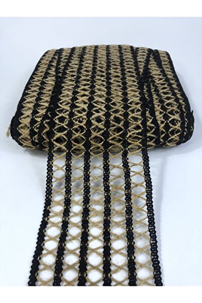 FdayAksesuar Διακοσμητική Κορδέλα Αξεσουάρ Μαύρη Ψάθινη Κορδέλα Σταυρός Με σχ...