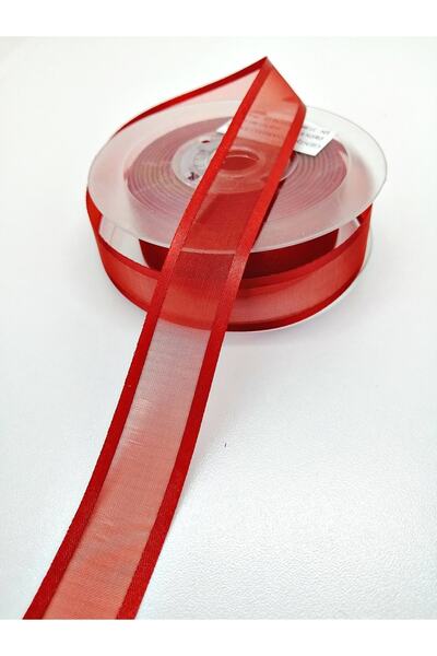 Bride Aksesuar Dünyası Panglică Satin Organza Roșie 2,5 Cm 2 Metri – Panglică