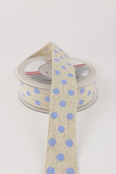 Bride Aksesuar Dünyası Baby Blue Dot Printed Λινή Κορδέλα – Κορδέλα