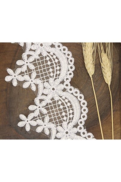 FdayAksesuar Διακοσμητική Κορδέλα Αξεσουάρ Λευκή Γαλλική Γκιπούρ 970 – Διακοσ...