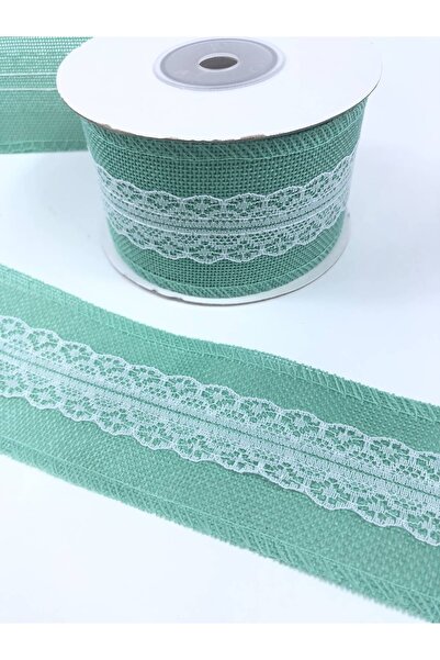 Bontex Vodeno zelena srednja Čipka široka Lan traka – traka – traka