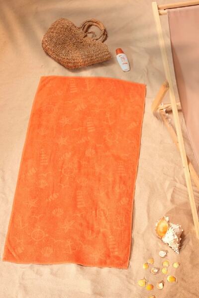 Sarah Anderson منشفة الشاطئ البرتقالية