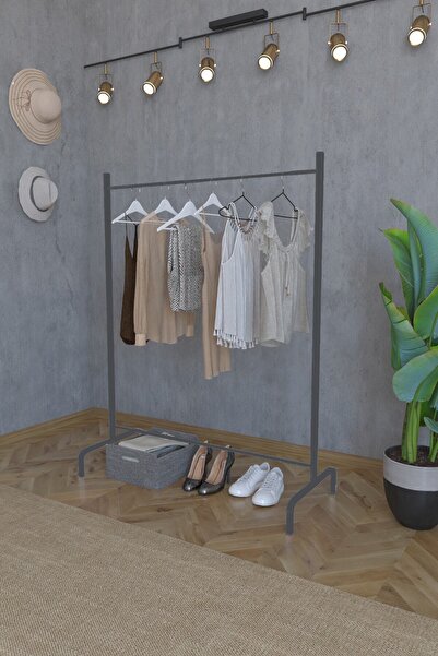 Navis Home Konfeksiyon Askısı Ayaklı Askılık Elbise Askılığı -gri