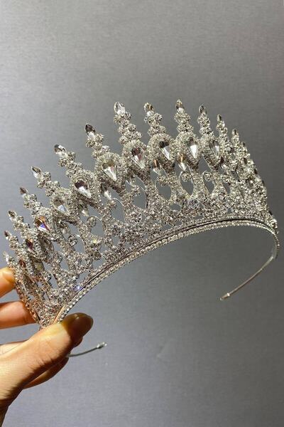Bride Aksesuar Dünyası Culoarea argintie Zena Model Henna și Coroana Miresei – Coroană – Coroană – Coroană
