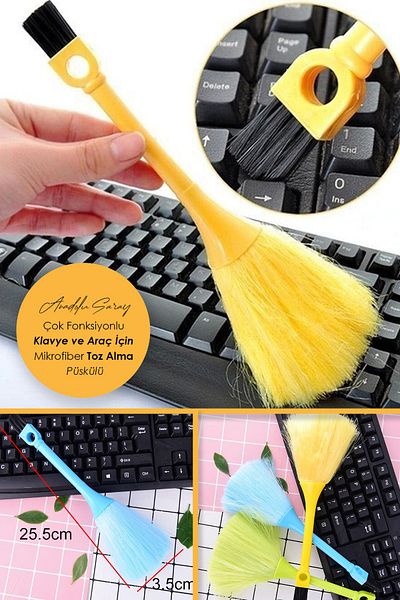 Anadolu Saray Çarşısı 1 Piece Multifunctional Microfiber Dusting Tassel Anti-static Dust Removal - For Keyboard and Vehicle