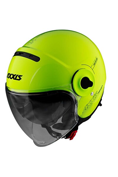 AXXIS Raven Sv Solid  Uyumlu Fosfor Sarı Açık Motosiklet Kaskı