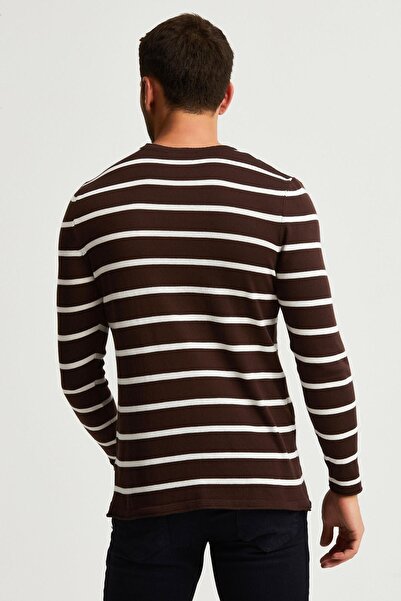 ALEXANDERGARDI Тънък памучен пуловер на райета (E22-5710)