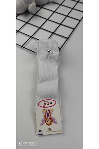 Murat Baby جوارب بطول الركبة للفتيات باللون الأبيض/الوردي/الإكرو من عمر 0 إلى...