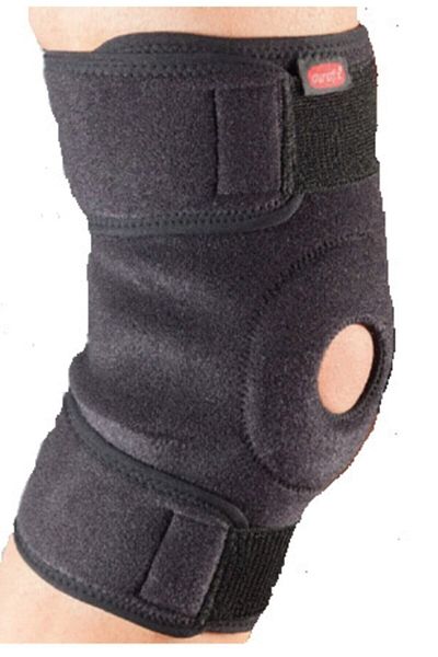 MEDİKALBİM Unisex Black Free Size Open Patella Supported Knee Brace