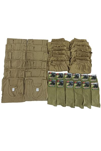 NO NAME Green Soldier Underwear Set of 12 and Socks