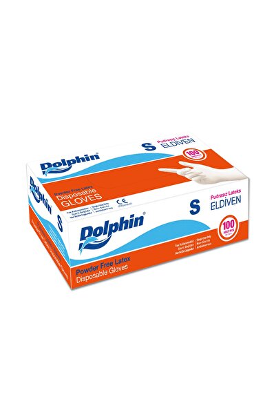 Dolphin Beyaz Lateks Eldiven Pudrasız (s) 100lü Paket