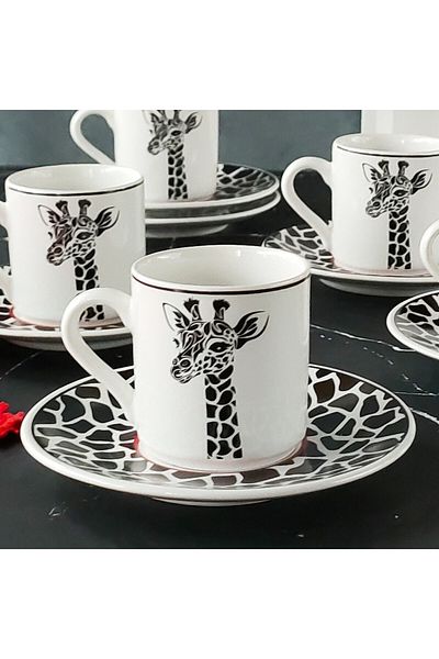 REGNA HOME Harmony Giraffe Coffee Cup Set for 6 People ( Hbf-12-kft-zur )