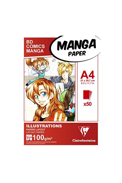 Clairefontaine Manga-layout Marker Bloğu A4 100 Gr 50 Yaprak