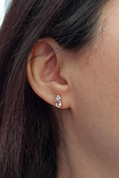 Sirius Pırlanta Pırlanta Ve Oval Morganite Taşlı Saga Küpe