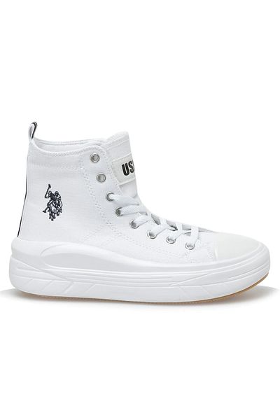 U.S. Polo Assn. Clementine Tex White Women's High Top Sneakers