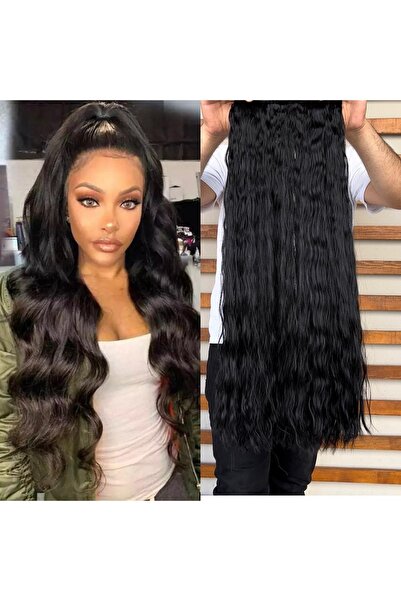 Peruk Avm Luxury Half Moon+ 2 Πλαϊνό Μαύρο