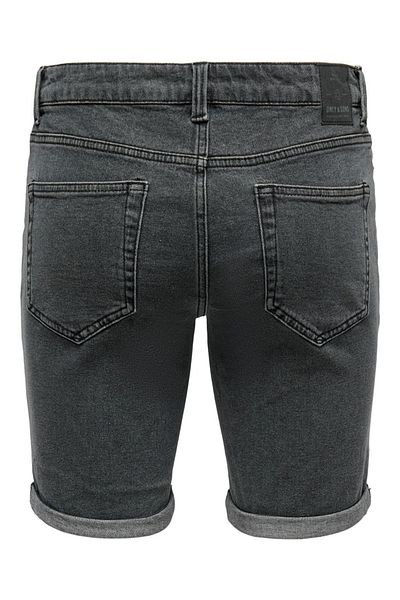 Only & Sons Ανδρικό μαύρο τζιν σορτς Regular Fit 22022331