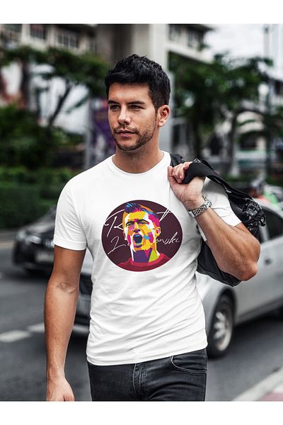 Panorama Ajans Robert Levandovski Bayern Munhen Polish Design Printed T-shirt
