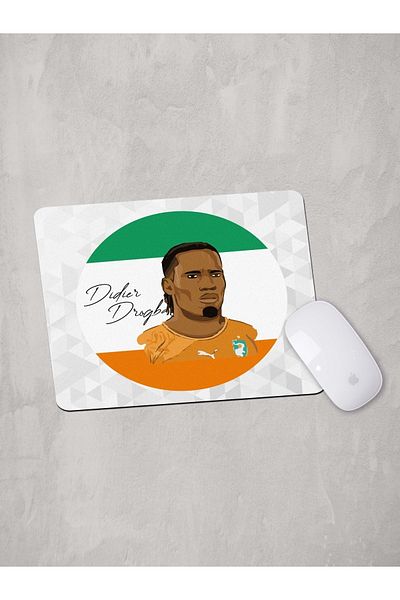 Panorama Ajans Didier Drogba Υπογραφή Πορτρέτο Ποδοσφαιριστή Σχεδιασμός Mouse Pad