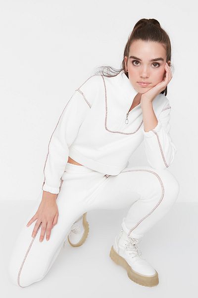 Trendyol Collection Trainingsanzug - Ecru - Regular Fit