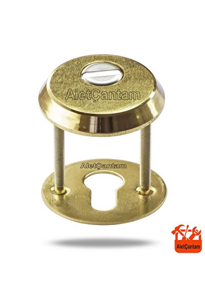 ALETÇANTAM شارة باب فولاذية مرآة أمان فولاذية باللون الأصفر