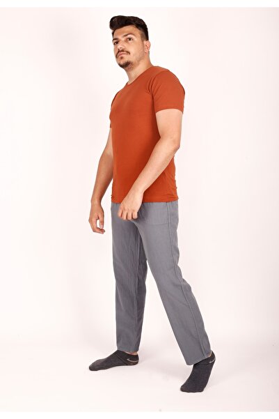 MODA Unisex Ακατέργαστο ύφασμα Καλοκαιρινό άνετο ελαστικό βαμβακερό παντελόνι...