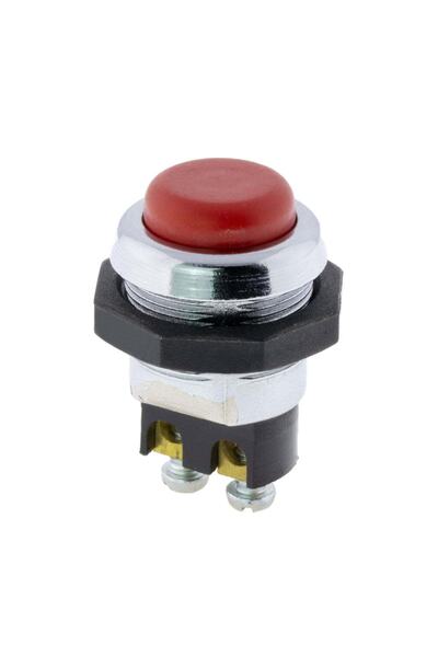 allestock Metal Starter Horn Button with Terminal Block - Red Color