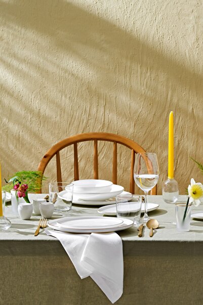 Emsan Fine Bone Freya Yuvarlak Gold 60 Parça 12 Kişilik Yemek Takımı