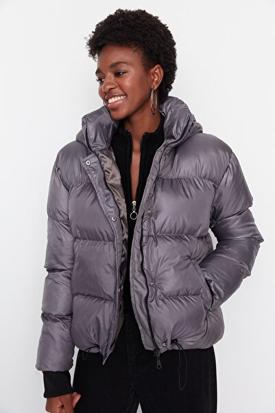 Trendyol Collection Winter Jacket - Gray - Puffer