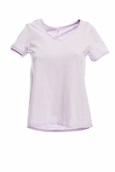 DeFacto Tricou mov cu mânecă scurtă cu decolteu în V pentru femei K1507AZ.20SP.PR67