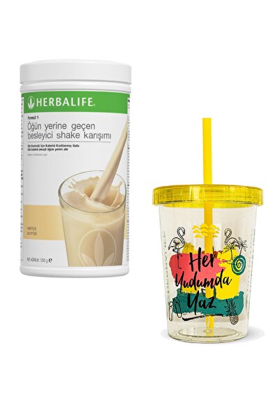 Herbalife Shake 550gr Vanilya Aromalı + Renkli Chiller 450ml